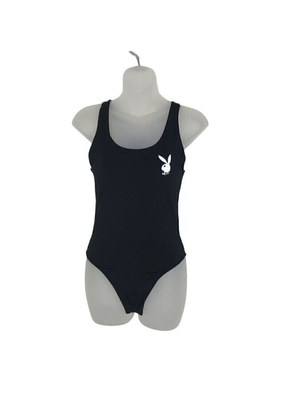 PLAYBOY Black Bodysuit Size L